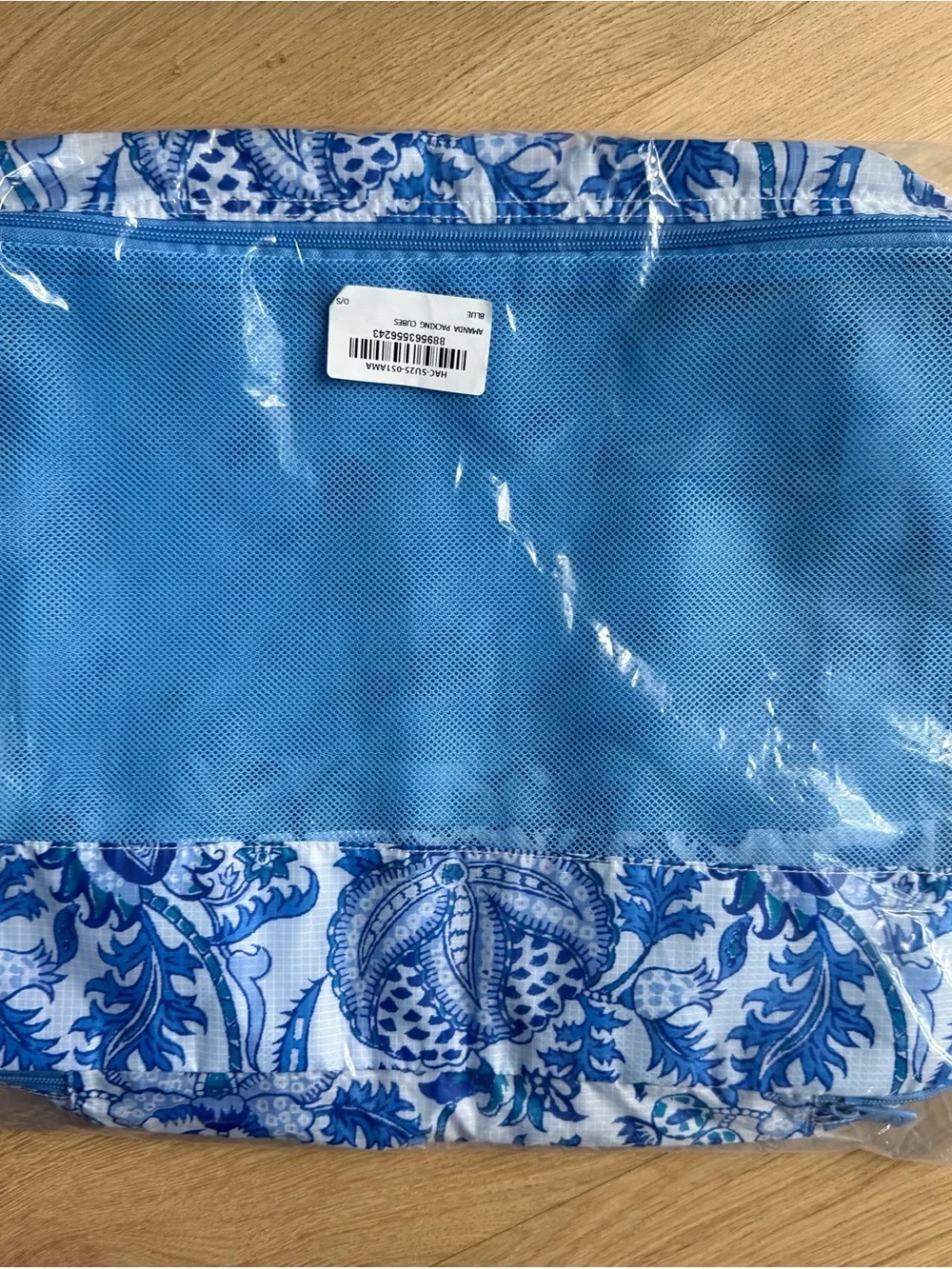 NWT Roller Rabbit Amanda Packing Cubes Blue 3-Piece Set